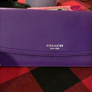 Purple coach wallet